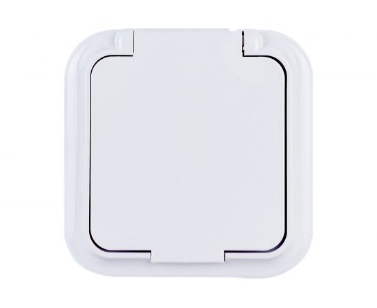 Розетка Bylectrica 1-местная ОУ IP54, серия ПРАЛЕСКА АКВА, белый, РА16-296 