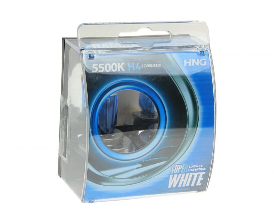 Автолампа HNG H4 60/55 P43t SUPER WHITE 5500K HNG-12443SW2 
