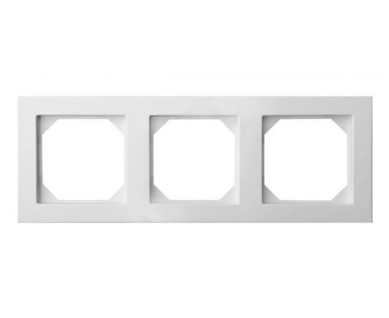 Трехместная рамка LIREGUS Эпсилон K14-245-03 E/B белая 28-040 