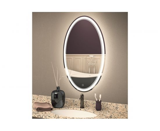 Зеркало Mixline Дора 700x900 мм., овальная форма, сенсорный выключатель, светодиодная лента 545524 