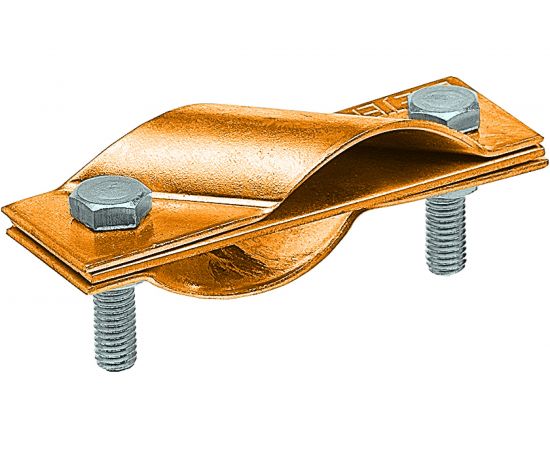 Зажим заземления EZETEK стержень - стержень диагональный, латунь 90531-1 