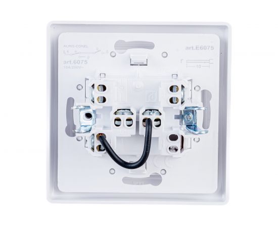 Кнопка выключателя управления жалюзи Aling-conel PRESTIGE 10AX 250В, белая 6075.00 113055 – изображение 2