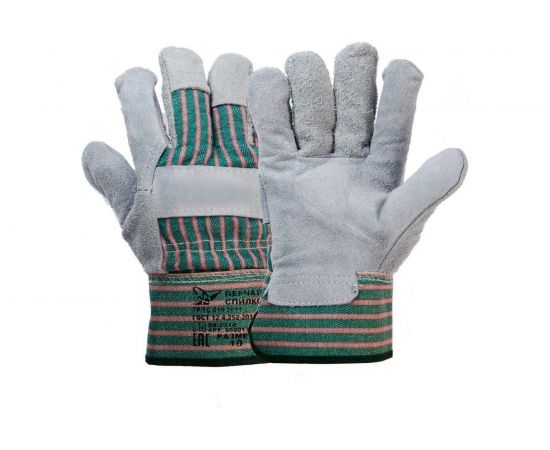 Спилковые комбинированные перчатки Fort, коровий спи��ок, арт. 0112, 10008591 – изображение 2