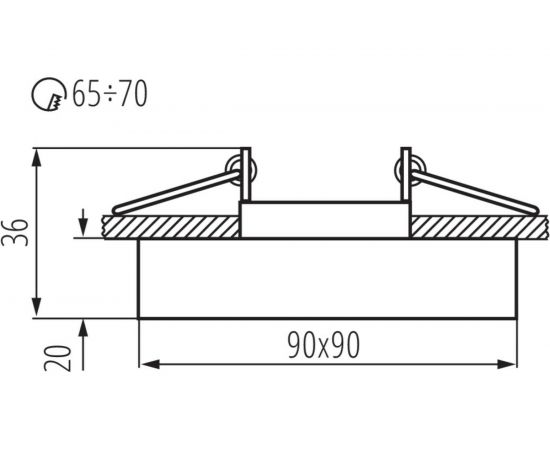 Стеклянный точечный светильник KANLUX MORTA B CT-DSL50-SR 22112 – изображение 2