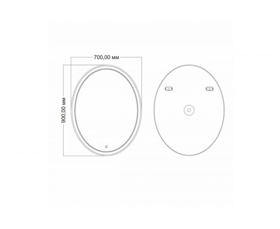 Зеркало Mixline Дора 700x900 мм., овальная форма, сенсорный выключатель, светодиодная лента 545524 – изображение 2