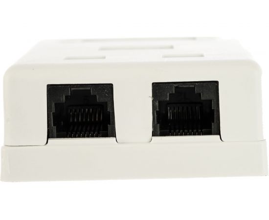 Настенная розетка TWT 2 порта RJ-45, категория 5е, белая, SM2-4545-WH – изображение 2