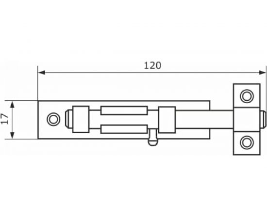 Накладная задвижка Домарт точёная ручка, медь антик 170295 – изображение 2