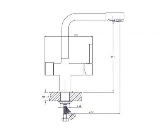 Смеситель для кухонной мойки RUSH с фильтром MS9035-33Black – изображение 2
