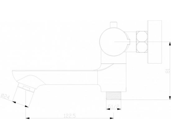 Термостатический смеситель для ванны Swedbe Mercury с поворотным изливом 9045 – изображение 3