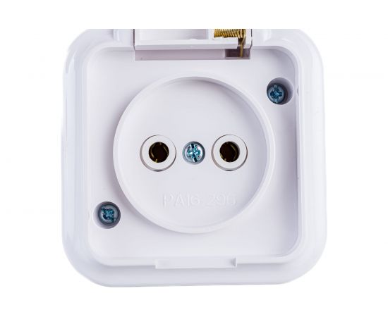 Розетка Bylectrica 1-местная ОУ IP54, серия ПРАЛЕСКА АКВА, белый, РА16-296 – изображение 3