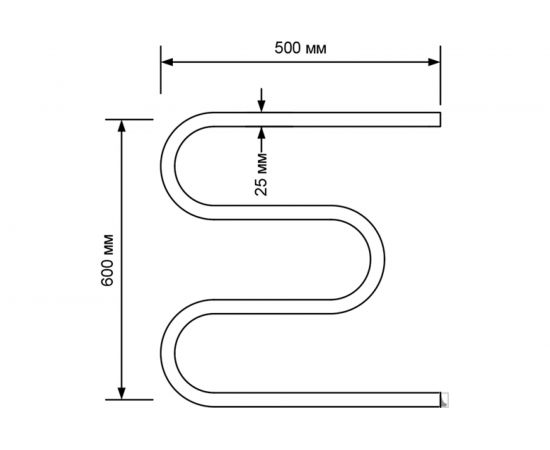Электрический полотенцесушитель Zox М 60x50 кнопочный выкл, 192 Вт 541707 – изображение 4