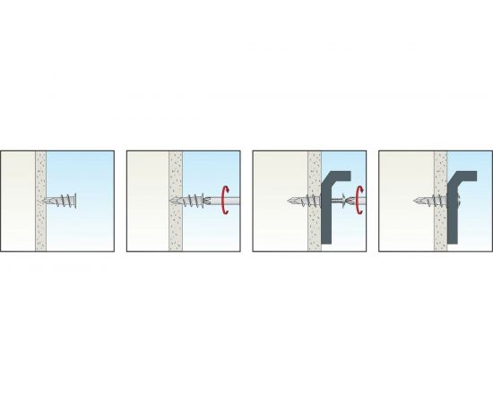 Дюбель DRIVA с шурупом Tecfi HF 15x32 4 шт 147479 – изображение 5