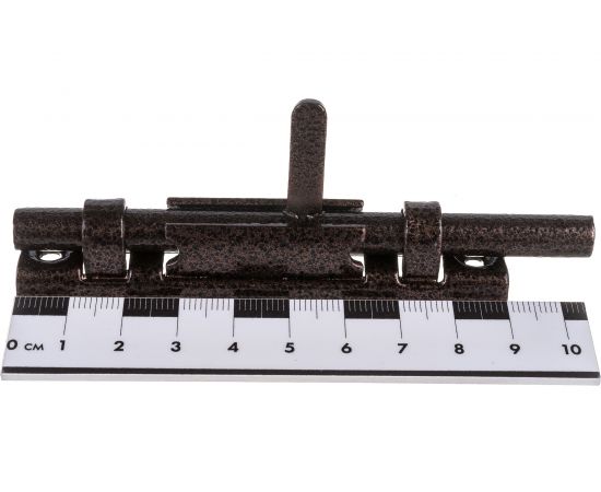 Накладная задвижка Домарт точёная ручка, медь антик 170295 – изображение 5