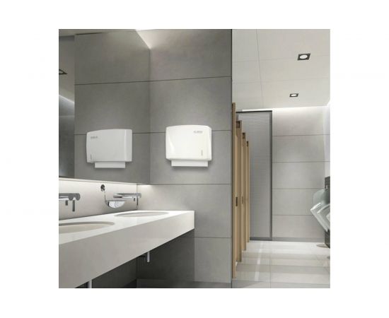 Диспенсер для полотенец ЛАЙМА PROFESSIONAL ORIGINAL, V, белый, ABS-пластик 605761 – изображение 7