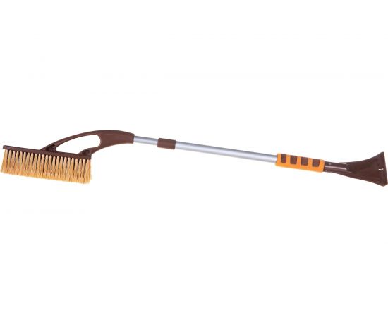 Телескопическая щетка со скребком для удаления снега и льда 95-130 см AUTOVIRAZH AV-2129 