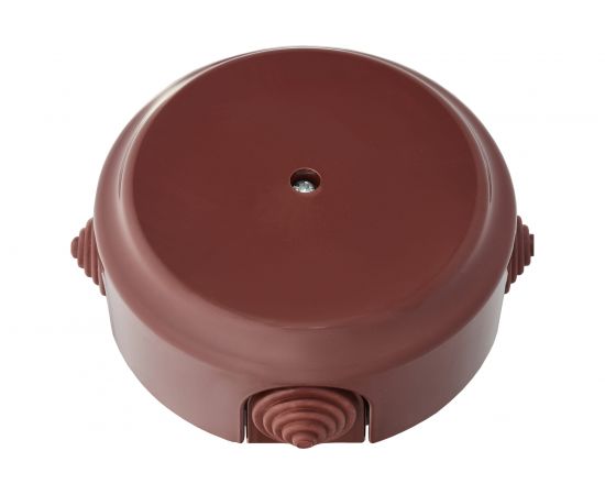 Монтажная коробка Bylectrica открытая установка, с сальниками, диаметр 94 мм, серия РЕТРО, коричневый, КМ-449 