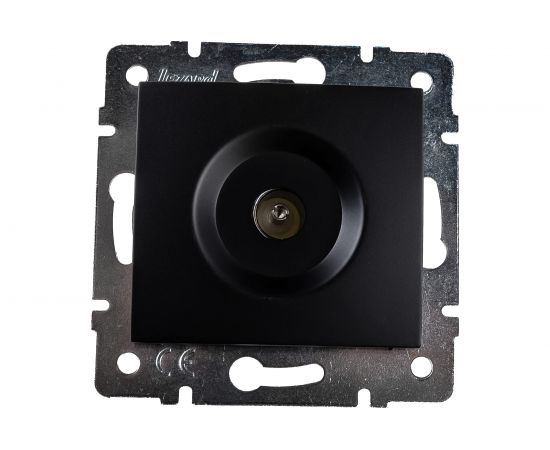 Розетка ТВ Lezard KARINA оконечная, чёрный бархат 707-4288-130 