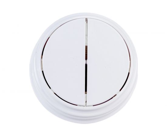 2-клавишный выключатель Bylectrica А510-2202 10А открытой установки, серия РЕТРО, белый, А510-2202 