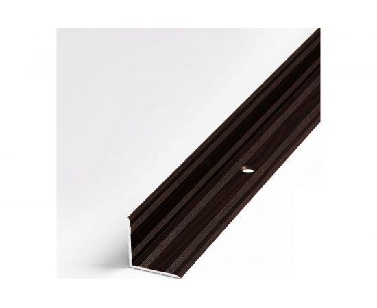 Порог угловой внутренний алюминиевый (20х20 мм; 0.9 м; декоративный; дуб венге) Лука УТ000002714 