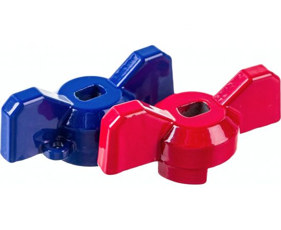 Рукоятка для шарового крана PROFACTOR бабочка, красный/синий 1/2 дюйма - 3/4 дюйма PF FBV 1520WH 