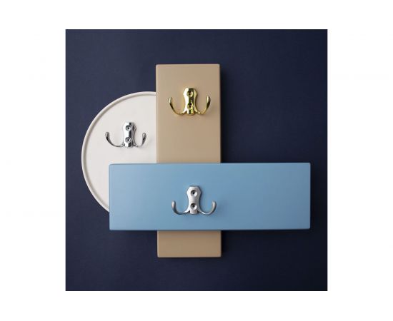 Мебельный крючок KERRON двухрожковый, матовый хром LT 0020 SC – изображение 2