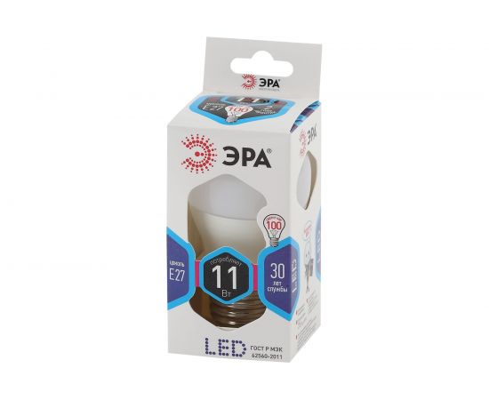 Светодиодная лампа ЭРА LED P45-11W-840-E27 диод, шар, нейтр Б0032989 – изображение 2