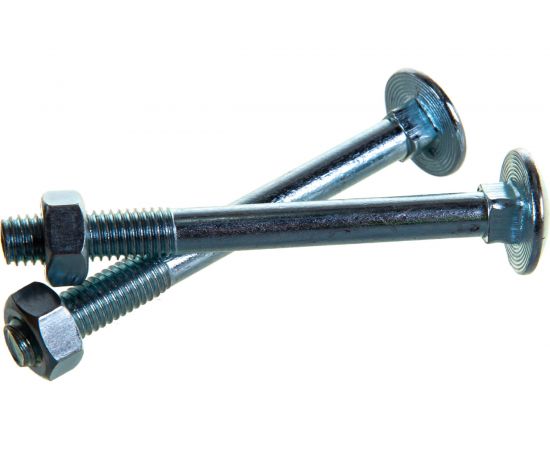 Болт с п.кр. гол. и кв.подголовком, с гайкой ЕВРОПАРТНЕР DIN603 Zn M8x80 2шт. 6 0531 1 – изображение 2