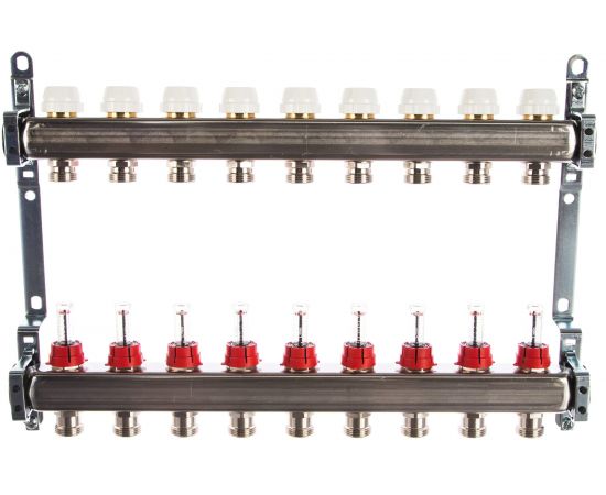 Коллектор из нержавеющей стали с расходомерами 9 вых. STOUT SMS 0917 000009 – изображение 2