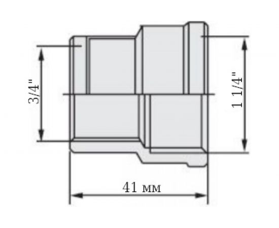 Переходная муфта 1 1/4"х 3/4" Valtec VTr.240.N.0705 76550 – изображение 2