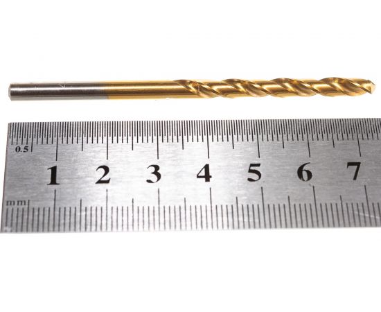 Сверло по металлу (4.2х75х43 мм; А1; Р9; нитрид титана) Туламаш 56326 – изображение 3