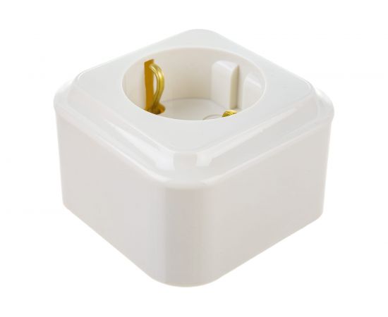 Розетка Bylectrica 1-местная ОУ с заз.конт., серия ПРАЛЕСКА, бежевый, РА16-254 бежевый – изображение 3