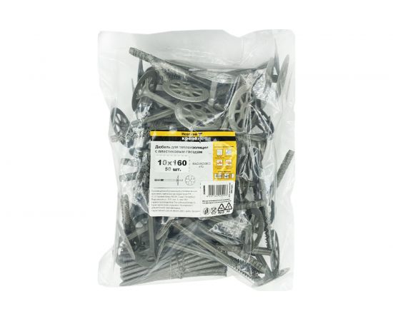 Дюбель для теплоизоляции с пласт. гвоздем Невский Крепеж 10х160 50 шт. 336096 – изображение 3