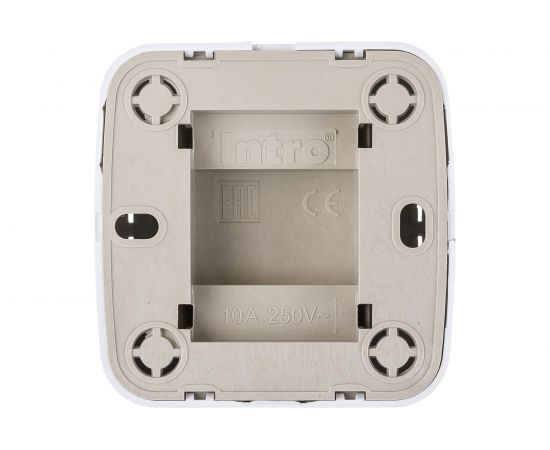 Двойной выключатель Intro 310401 10А, 250В, IP20, ОУ, Polo, белый Б0036095 – изображение 3