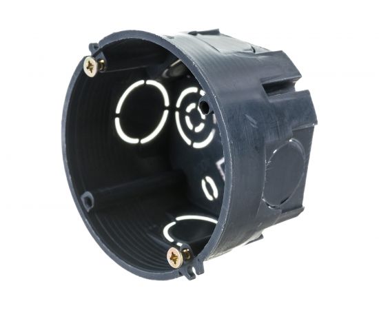 Установочная коробка ЭРА КУТ 68х40мм для твердых стен, саморезы, черная IP20 Б0051810 – изображение 3