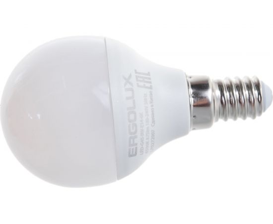 Электрическая светодиодная лампа Ergolux LED-G45-9W-E14-6K 9Вт E14 6500K 172-265В 13175 – изображение 3