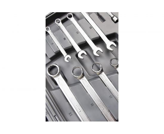 Набор инструмента 1/2 Dr и 1/4 Dr 82 предметов с 12 гранными головками KRAFT KT 700681 – изображение 4