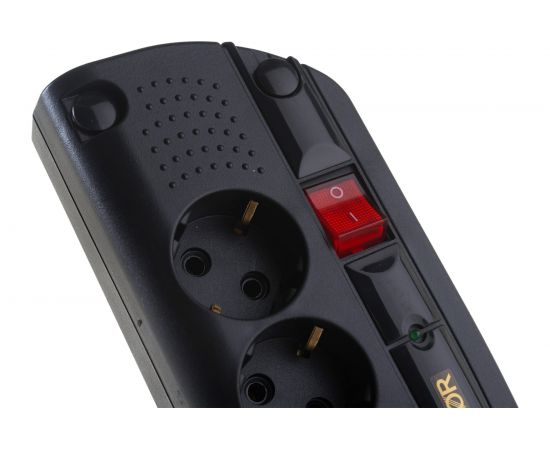 Сетевой фильтр Vektor COM черный 3м 15782 – изображение 4