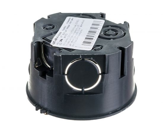 Установочная коробка ЭРА КУТ 68х40мм для твердых стен, саморезы, черная IP20 Б0051810 – изображение 4