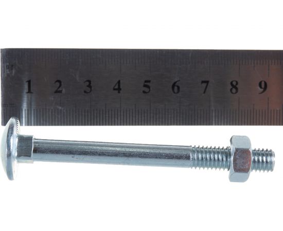 Болт с п.кр. гол. и кв.подголовком, с гайкой ЕВРОПАРТНЕР DIN603 Zn M8x80 2шт. 6 0531 1 – изображение 5