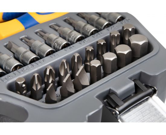 Набор инструмента 1/2 Dr и 1/4 Dr 82 предметов с 12 гранными головками KRAFT KT 700681 – изображение 9