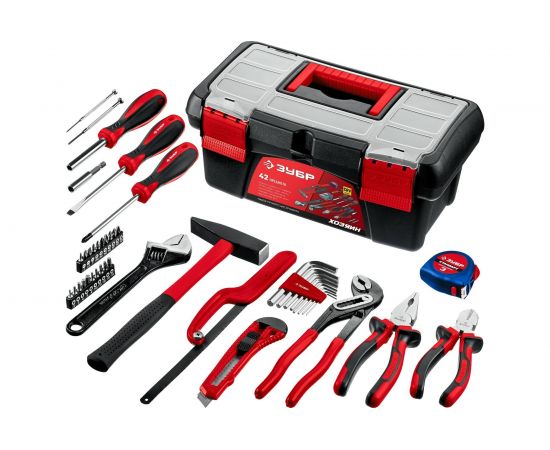 Универсальный набор инструмента для дома ЗУБР Хозяин-42 42 предмета 22105 