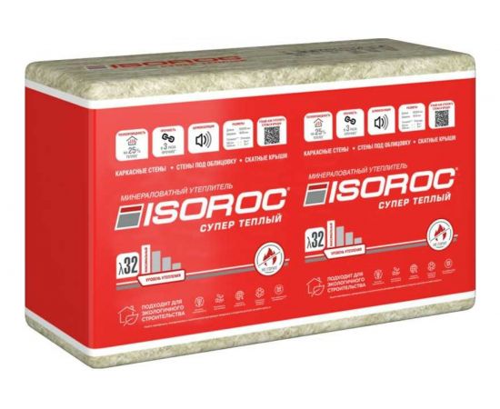 Утеплитель ISOROC Супер теплый 50х610x1000/Е/К 67555 