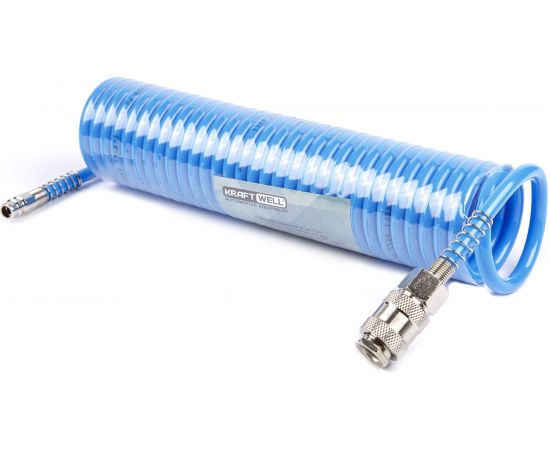 Шланг воздушный полиуретановый, спиральный 5x8 мм, 6 м KraftWell KRW-HC050806 