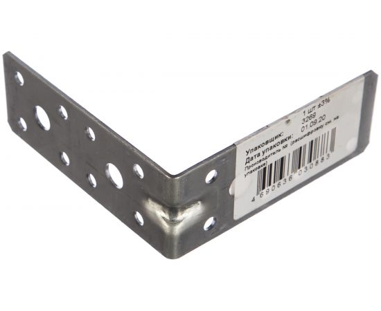 Усиленный уголок Саморезик оцинк., 70х70х55х1,8 мм, 20 шт. KUU-70 