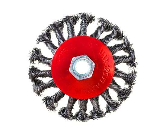 Щетка металлическая для УШМ (100 мм; М14; крученая (тарелка)) ЕРМАК 656-074 