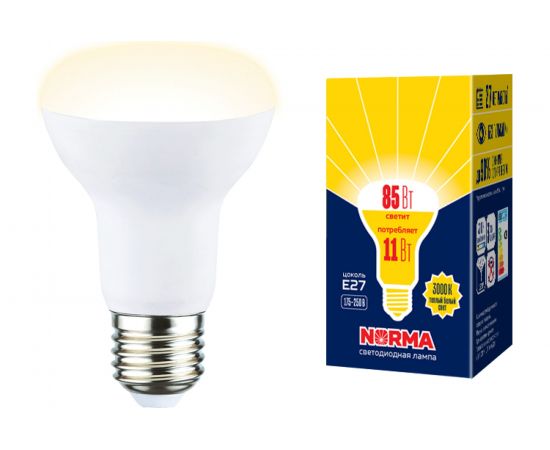 Светодиодная лампа Volpe LED-R63-11W/3000K/E27/FR/NR UL-00005774 