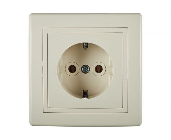 Розетка Aling-conel PRESTIGE 16A 250В с поликарбонатовой вставкой, бежевая 630.999 113163 