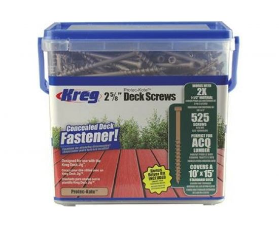 Шурупы KREG 2-5/8 Protec-Kote для DECK JIG, 525 шт. SDK-C262W-525-INT 