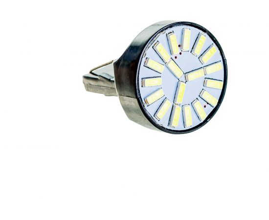 Автолампа диод SKYWAY T20 W21/5W 18 SMD диодов 2-контурная белая S08201259 