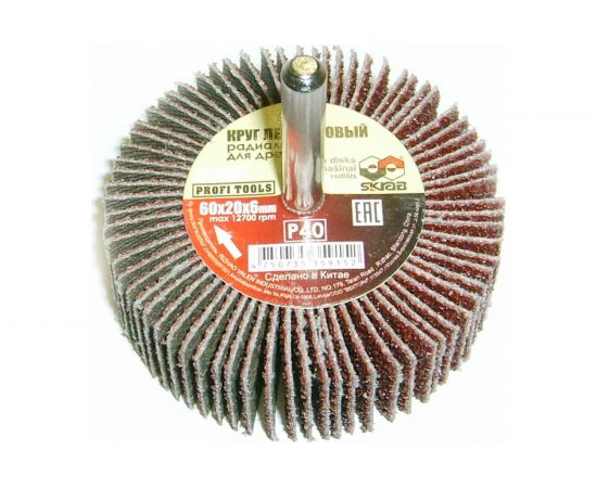 Круг лепестковый радиальный (60х20х6 мм; Р40) SKRAB 35915 